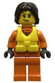 Coast Guard City - Female Rescuer, Dark Brown Hair with Life Jacket - cty0863