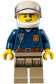 Mountain Police - Officer Male, White Helmet and Smirk - cty0868