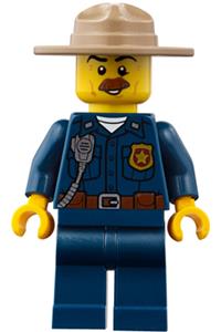 Police Chief Male Minifigure - Male police chief from the Mountain Police theme - cty0870
