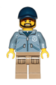 Mountain Police - Officer Male, Beard, Dark Blue Cap, Sand Blue Jacket - cty0887