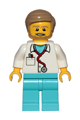 Doctor - Stethoscope, Medium Azure Legs, Dark Tan Smooth Hair, Beard - cty0898