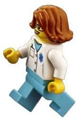 Doctor - EMT Star of Life, Medium Azure Legs, Dark Orange Female Hair Short Swept Sideways, Glasses - cty0900