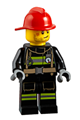 Fire - Reflective Stripes, Stubble Beard, Red Helmet - cty0951