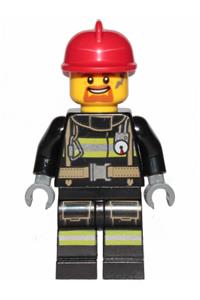 Fire - Reflective Stripes with Utility Belt, Red Fire Helmet, Goatee cty0965