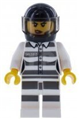 Sky Police - Jail Prisoner 50382 Prison Stripes, Female, Scowl with Red Lips and Open Mouth, Black Helmet - cty0998