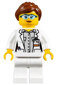 Scientist - Female, Blue Goggles and White Legs cty1011