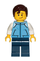 Teenage Boy, Medium Blue Jacket, Dark Blue Legs, Dark Brown Hair Swept Right with Front Curl - cty1021