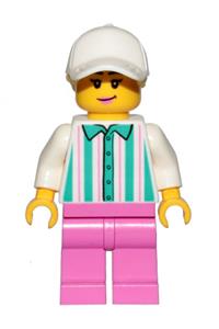 Ice Cream Vendor Minifigure - Ice cream vendor wearing a cap - cty1026