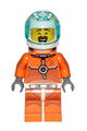 Astronaut - Male, Orange Spacesuit with Dark Bluish Gray Lines, Trans Light Blue Large Visor, Large Smile with Eyes Closed and Smirk - cty1034
