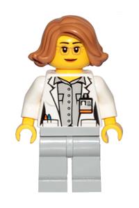 Scientist, Botanist - Female, Glasses and Medium Nougat Hair Short Swept Sideways cty1035