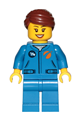 Astronaut - Female, Blue Jumpsuit, Reddish Brown Hair Swept Back Into Bun, Open Mouth Smile - cty1036