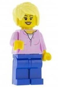 Toy Store Owner - Bright Pink Female Top, Blue Legs cty1047