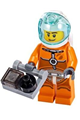 Astronaut - Male, Orange Spacesuit with Dark Bluish Gray Lines, Trans Light Blue Large Visor, Stubble, Moustache and Sideburns - cty1061