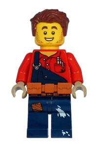 LEGO Harl Hubbs Mechanic Dynamite Overalls City 60268 Minifigure Mini Figure NEW 