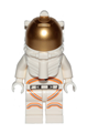 Male astronaut wearing a white spacesuit with orange lines and sporting a thin grin - cty1076