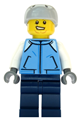Snowboarder - Male, Medium Blue Jacket, Light Bluish Gray Sports Helmet - cty1087