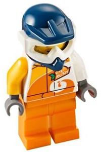ATV Driver Minifigure - Male ATV driver wearing a helmet - cty1096