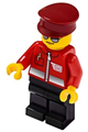 Post Office - Airmail Letter Logo and Red Jacket with Zipper, Dark Red Hat, Black Legs, Sunglasses - cty1106