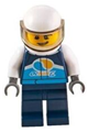 Race Car Driver, Male, Dark Blue &#39;Octan E&#39; Race Jacket and Legs, White Helmet - cty1110