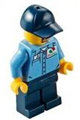 Gas Station Worker - Light Blue Shirt with &#39;Octan&#39; Logo, Dark Blue Legs and Cap - cty1119