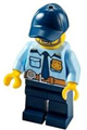 Police - City Officer Shirt with Dark Blue Tie and Gold Badge, Dark Tan Belt with Radio, Dark Blue Legs, Dark Blue Cap, Full Beard - cty1120
