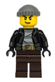 Police - City Bandit Crook, Black Leather Jacket, Dark Bluish Gray Knit Cap, Dark Brown Legs - cty1133