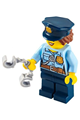 Police - City Officer Female, Bright Light Blue Shirt with Badge and Radio, Dark Blue Legs, Dark Blue Police Hat - cty1146