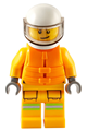Fire - Reflective Stripes, Bright Light Orange Suit, Life Jacket, White Helmet - cty1157