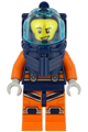 Male deep sea diver with a dark blue helmet and a lopsided grin - cty1164