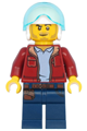Helicopter pilot from the Deep Sea Explorers theme wearing a dark red jacket and belt, dark blue legs, and a white helmet - cty1176