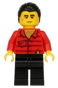 Crook Vito Minifigure - Vito, a crook in a red shirt, portrayed as a police officer - cty1205