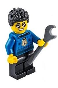 Police Officer Minifigure - Duke DeTain, a police officer, with a blue sweater and black legs - cty1207