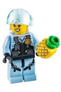 Police Officer Minifigure - Rookie police officer partnering with a jet pilot - cty1208