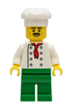 Chef - White Torso with 8 Buttons, No Wrinkles Front or Back, Green Legs, White Cook&#39;s Hat - cty1247