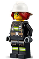 Female firefighter Freya McCloud wearing a black suit - cty1254