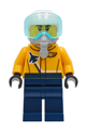 Airshow Jet Pilot - Bright Light Orange Jacket, Dark Blue Legs, White Helmet, Oxygen Mask - cty1266