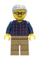 Man - Dark Blue Plaid Button Shirt