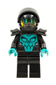 Stuntz Driver, Black Helmet, Shoulder Armor, Dark Turquoise Skull - cty1315