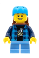 Skateboarder - Boy, Banana Shirt, Dark Azure Helmet, Backpack, Medium Blue Short Legs - cty1332