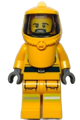Fire - Reflective Stripes, Bright Light Orange Suit and Hood Hazard with Trans-Black Face Shield, Beard - cty1360