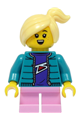 Girl - Dark Turquoise Jacket, Bright Pink Short Legs, Bright Light Yellow Hair - cty1392