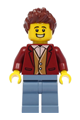 Teacher - Male, Dark Red Suit Jacket, Sand Blue Legs, Reddish Brown Hair - cty1395