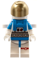 Lunar Research Astronaut - Female, White and Dark Azure Suit, White Helmet, Metallic Gold Visor, Freckles - cty1408