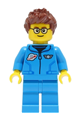 Lunar Research Astronaut - Male, Dark Azure Jumpsuit, Reddish Brown Spiked Hair, Glasses - cty1427