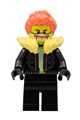 Stuntz Driver, Coral Hair, Yellowish Green Mask, Bright Light Yellow Fur Lined Black Jacket, Black Legs - cty1457