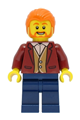 Male car driver with dark red suit jacket, dark blue legs, and orange hair - cty1468