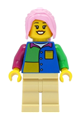 Passenger - Female, Blue Shirt, Tan Legs, Bright Pink Hair - cty1474