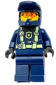 Police - City Officer Dark Blue Diving Suit and Helmet, Orange Glasses - cty1475