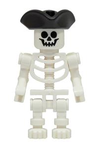 Stuntz Skeleton Minifigure - Skeleton Stuntz wearing a black pirate triangle hat - cty1501