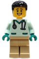 Veterinarian - Male, Light Aqua Scrubs, Tan Legs, Black Hair - cty1533